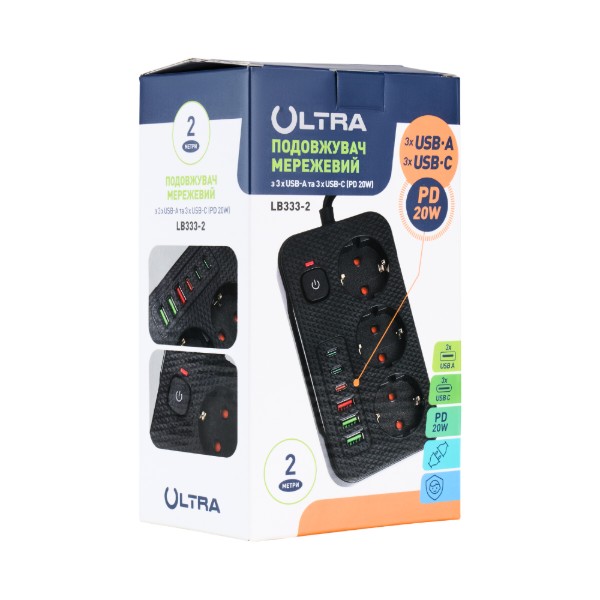 Фото - Мережевий фільтр Ultra LB333-2